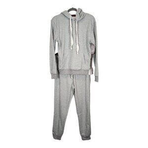 NWT Love Nation Green Hoodie Jogger‎ Sweat Set in Gray Size Medium